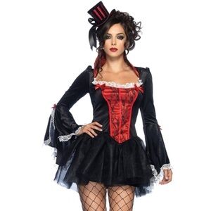Sexy Vintage Vampire Women's Halloween Costume - Gothic Style Dress Tutu | Small